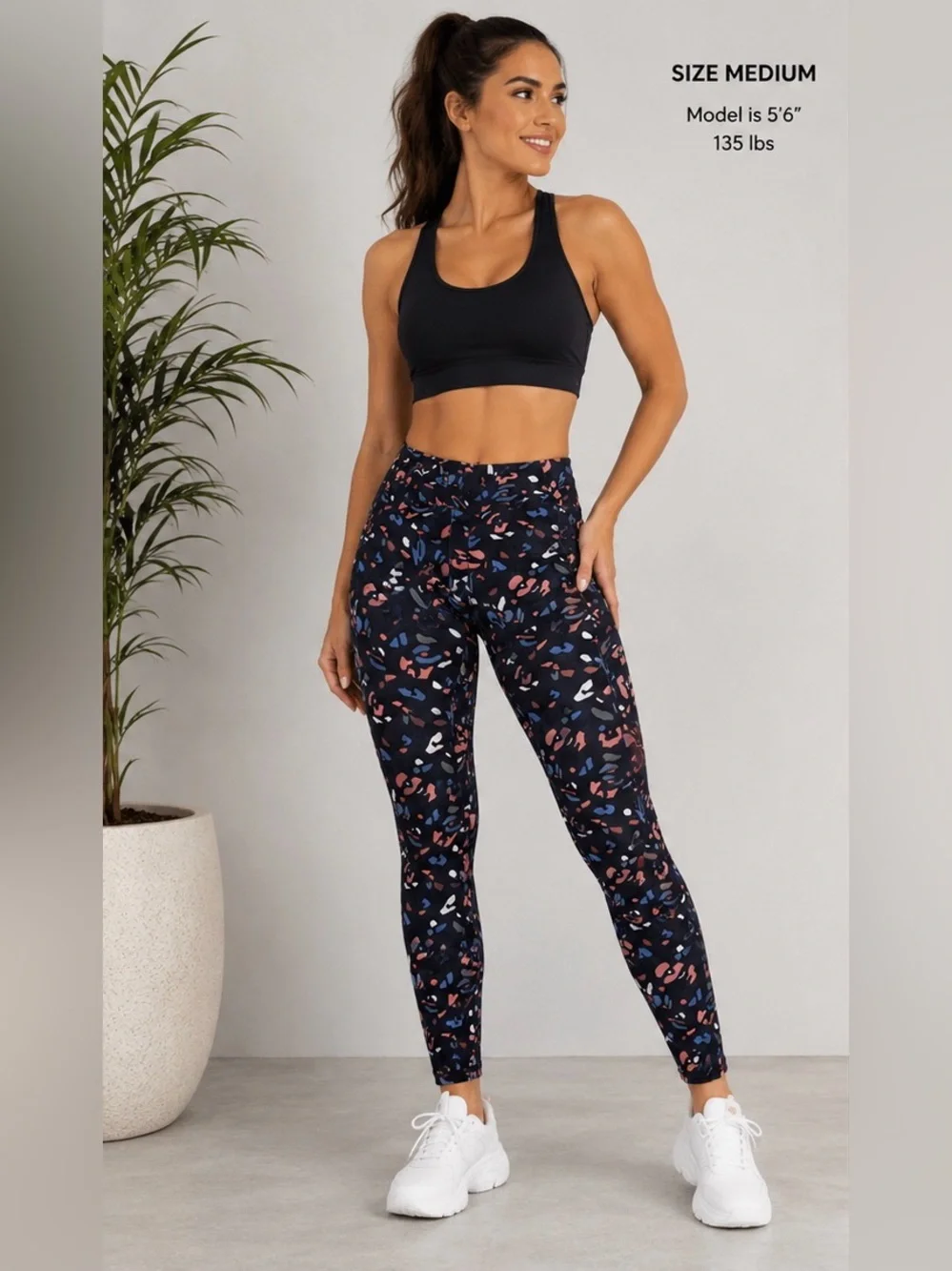 Avia Women's Printed Performance Leggings - Size Medium